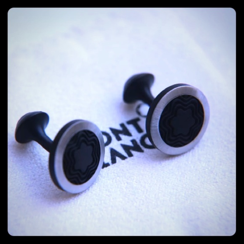 MontBlanc Cufflinks Rubber Meisterstuck Cufflinks